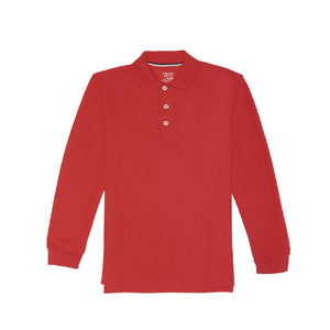 Polo Shirt L/S | FT Red, Unisex Youth (includes logo)